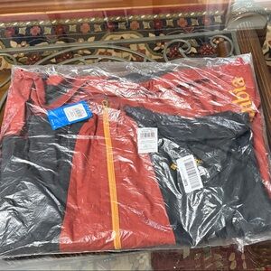 Columbia Men's Red and Black Windbreaker 3XL